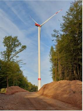 Wind im Wald Nordex-Anlage